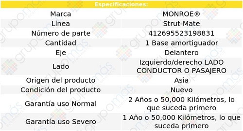 1 Base Amortiguador Izq/der Del Strut-mate Jaguar Xf 09-15 Foto 3