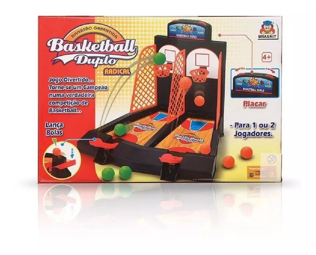 Jogo Basquete Brinquedo Basketball Duplo 0702 - Braskit