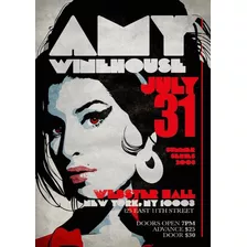 Poster Vintage Amy Winehouse 2008 Show 30x42cm Plastificado