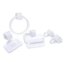 Kit Acessórios Para Banheiro Linha Caribe Com 5 Peças Branco