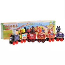 Mini Tren Magnético De Madera Conjunto De Dibujos Animados B