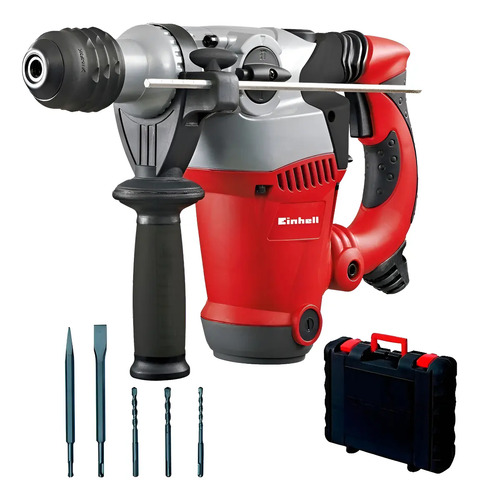 Rotomartillo Einhell Rt-rh 32 - 1250w Rotopercutor + Mechas Y Cinceles Dgm Rojo/negro/acero 50 Hz