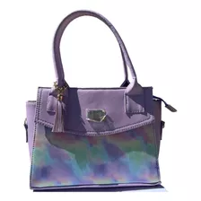 Bolsa De Mano Lila, Multicolor, Para Mujer, Vinil 