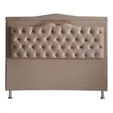 Cabeceira De Cama Box Casal 140 Cm Madri Suede Capuccino