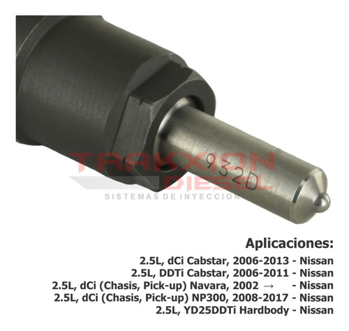 Inyector Diesel Para Yd25 Np300 Nissan, Denso 16600-vm00d Foto 6