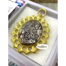 Medalhão De Berço Anjo Da Guarda Metal Bebê Mandala Luxo