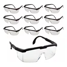  Kit 10 Óculos De Proteção Segurança Incolor Rj Obra