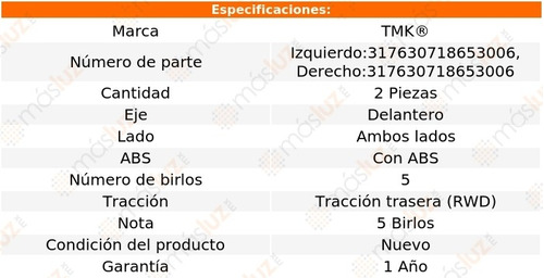 2- Mazas Delanteras Con Abs 545i 8 Cil 4.4l 2004/2005 Tmk Foto 2