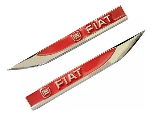 Emblemas Espadines Rojos Adheribles Fiat Punto 2016 Foto 6