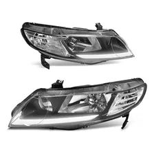 Conjunto De Faros Led Drl Compatible Con Civic Sedan 2006-20