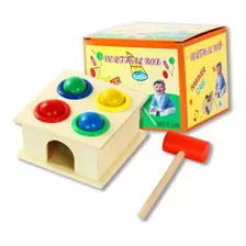 Juego Caja Martillo Didáctico Motricidad Juguete Madera