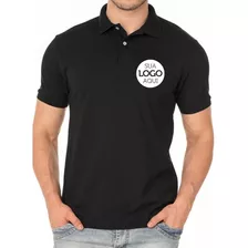 Camisa Polo Sua Logo Bordado Peito E Costas Kit 5 Pçs