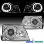 Fits 1998-2000 Ford Ranger Projector Headlights Halo Rin Zzj