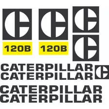 Kit Faixa Adesiva Motoniveladora Caterpillar 120b Antigo