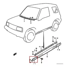 Saia Lateral Dianteira Direita Suzuki Vitara Sidekick 91-97