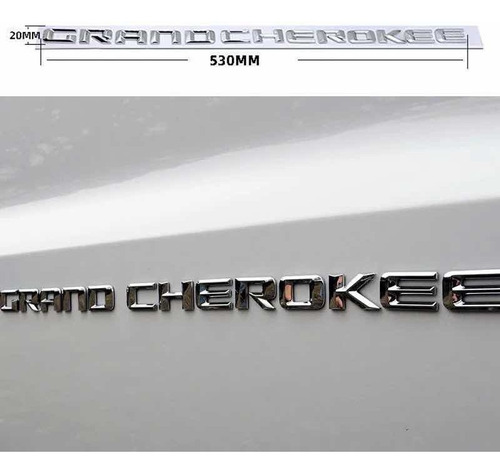Par De Emblemas Laterales Jeep Grand Cherokee Letras Cromado Foto 5