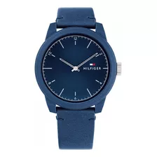 Reloj Tommy Hilfiger Denim 1710543 Quartz Hombre Color De La Correa Azul Color Del Bisel Azul