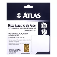 Disco Lixa Abrasivo Papel Ref.at515/180 Atlas