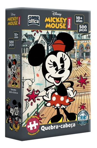 Quebra-cabeça Game Office Mickey Mouse Minnie Mouse Nano 2724 De 500 Peças