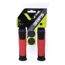 Puños Vital Mtb Grips 22.2x125mm Antiderrapantes Color Rojo