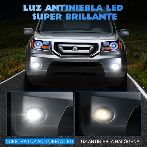 Luz Antiniebla Led Blanca 6000k Para Fiat 500 2012-2015 Foto 8