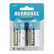 Pilha Alfacell Alcalina Gr D 1.5v Cartela C/ 02 Unidades