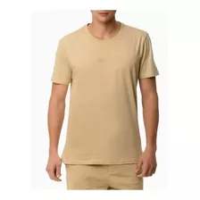 Camiseta Calvin Klein Meia Malha Neo Nudes - Cáqui