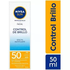 Nivea Sun Anti-brillo Facial Fps 50 50m - mL a $770