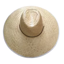 10 Chapéu De Palha C/ Cordão Aba 14cm M0324