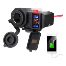 Cargador A22 Doble Usb Moto Impermeable, Led Gps 5v