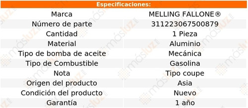 1-bomba Aceite Citroen C4 4 Cil 2.0l 04/12 Melling Fallone Foto 2