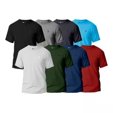Kit 8 Camisetas Camisas Masculinas Básicas Algodão Premium