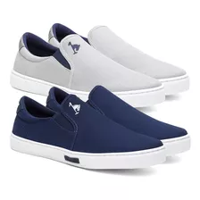 Combo 2 Pares Tenis Masculino Polo Joy Casual Slip On Iate