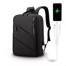 Mochila Executiva Premium Bolsa Semi Impermeavel Notebook Cor Preto Desenho Do Tecido Liso