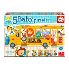 Juego De Mesa Baby Puzzle School Bus