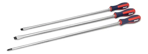 Set Destornilladores Bremen Largos 450mm 3pz Phillips Plano Cod. 6760 Dgm