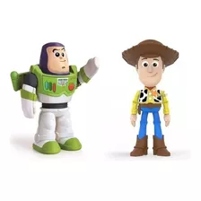 Kit Bonecos Woody Buzz Lightyear Toy Story Articulados Som 