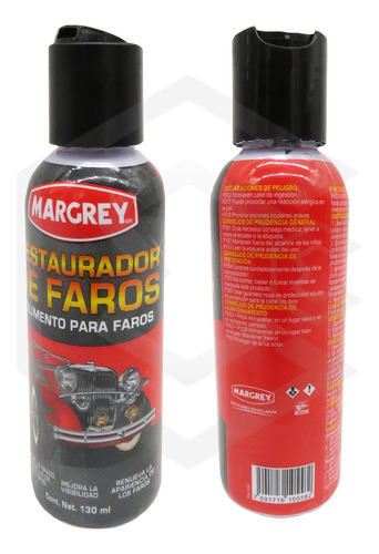 5 Restaurador Para Faros Excelente Acabado 130 Ml Margrey Foto 5