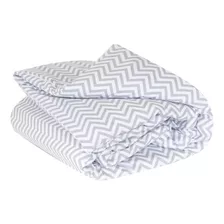 Edredom Para Mini Cama Chevron Cinza