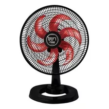  Ventilador De Mesa Preto Tron Grande 6 Pás 50cm Silencioso Material Das Pás Abs Quantidade De Pás 6 Cor Das Pás Vermelho Cor Da Estrutura Preto Diâmetro 50 Cm Voltagem 110v