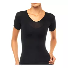 3 Blusa Segunda Pele Feminina Manga Curta Lupo Loba Fio 70