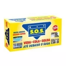 Kit S.o.s Cola Massa Adesiva Cola Até Debaixo D'água 50 Gr