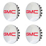 4 Tapones Centro Rin Gmc Yukon Denali 83mm Negro Logo Rojo