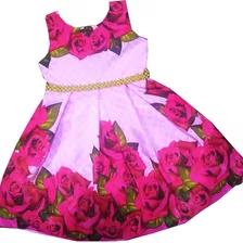 Vestido Para Niñas De Flores, Mariposas Y Girasoles - Cs