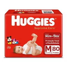 Fralda Descartável Huggies Supreme Care 80 Unidades M