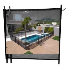 Cerca Para Piscina - Tubo Preto- Linda E Estilosa!