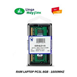 Memoria Ram Ddr3 8gb Laptop 1600mhz Kingston