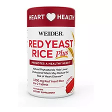 Weider Red Yeast Rice Plus Con Fitosteroles 1200 Mg - 180 Tabletas