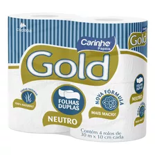 Papel Higiênico Gold - Folha Dupla - 64 Rolos