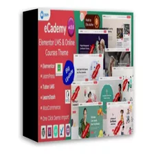 Ecademy Elementor Lms & Online Courses Theme Wordpress